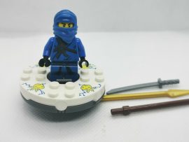 Lego Ninjago figura - Jay (njo004) Spinnerrel, pörgentyűvel 2257-es készletből