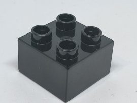 Lego Duplo 2*2 kocka (fekete)