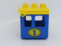 Lego Duplo vonat elem, vonat fülke (sárgult)