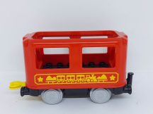   Lego Duplo Mozdony utánfutó, lego duplo vonat utánfutó (teteje nélkül) (piros részen egy pontban kicsi repedés,használatát nem befolyásolja)