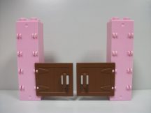 Lego Duplo ajtós elem (2 rószaszín elem enyhén sárgult)