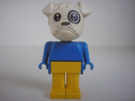 Lego Fabuland állatfigura - kutya (lába laza,sárgult a feje)